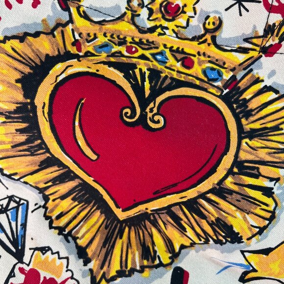 Brighton Queen Of Love Tote Bag With Heart Design & Bold Colors Purse Cards - Picture 9 of 16